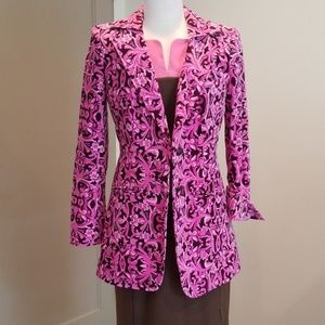 Velveteen, pink, brown paisley jacket